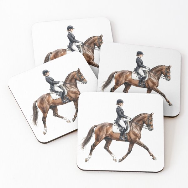 Item preview, Elegant Dressage Horse and Rider Illustration designed and sold by Rutvain.