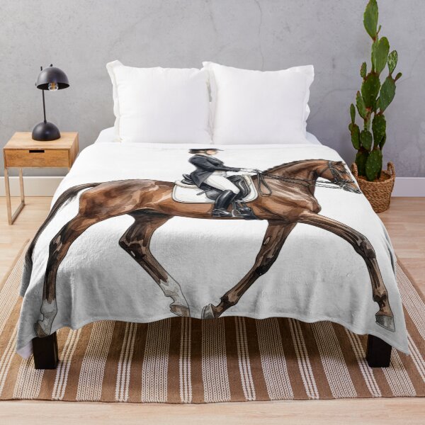 Item preview, Elegant Dressage Horse and Rider Illustration designed and sold by Rutvain.