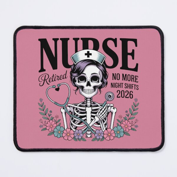 Item preview, Retired Nurse 2026 Shirt – No More Night Shifts Skeleton Nurse Funny Retirement Gift for Nurses, RN Graduation, Healthcare Worker Humor Classic T-Shirt  designed and sold by podlook.