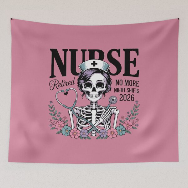Item preview, Retired Nurse 2026 Shirt – No More Night Shifts Skeleton Nurse Funny Retirement Gift for Nurses, RN Graduation, Healthcare Worker Humor Classic T-Shirt  designed and sold by podlook.
