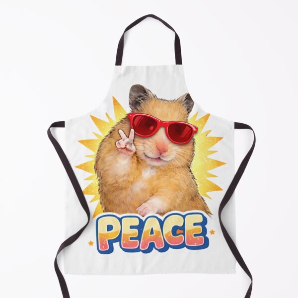 Item preview, Funny Hamster Peace Sign Sticker – Cute Meme Animal with Sunglasses designed and sold by mibrand.