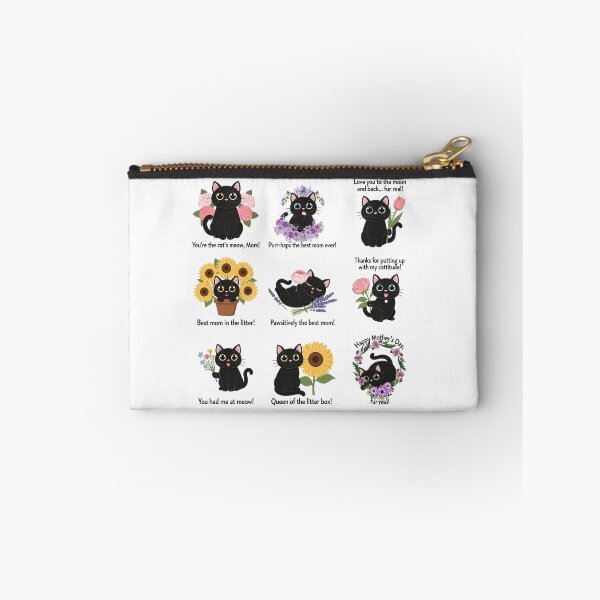 Item preview, You Are the Cats Meow Mom — Sweet Black Cat Floral Mother's Day Collection designed and sold by JessArty ⭐⭐⭐⭐⭐.