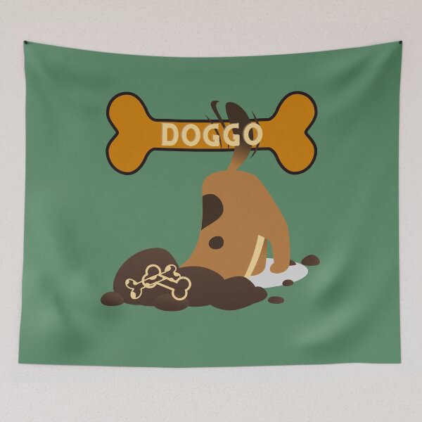Artikelvorschau, Funny Dog Digging Bone - Cute Doggo Cartoon Design. entworfen und verkauft von LunaPrintCo.