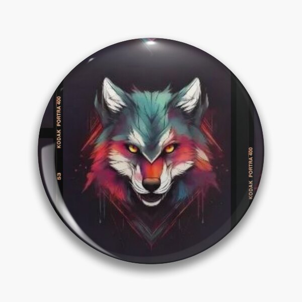 Item preview, Neon Wolf Collage Graffiti Art Cyberpunk Wolf Film Strip Design Glowing Eyes Street Art Sticker designed and sold by BeatyinChaos.
