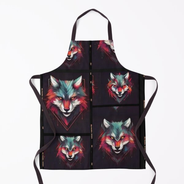 Item preview, Neon Wolf Collage Graffiti Art Cyberpunk Wolf Film Strip Design Glowing Eyes Street Art Sticker designed and sold by BeatyinChaos.
