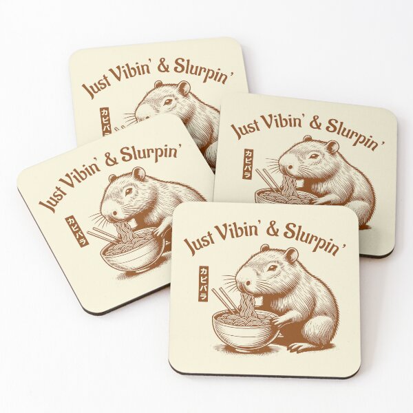 Item preview, Simplemente disfrutando y sorbiendo fideos ramen de capibara Diseño divertido para amantes de la comida designed and sold by Sachie's Studio.