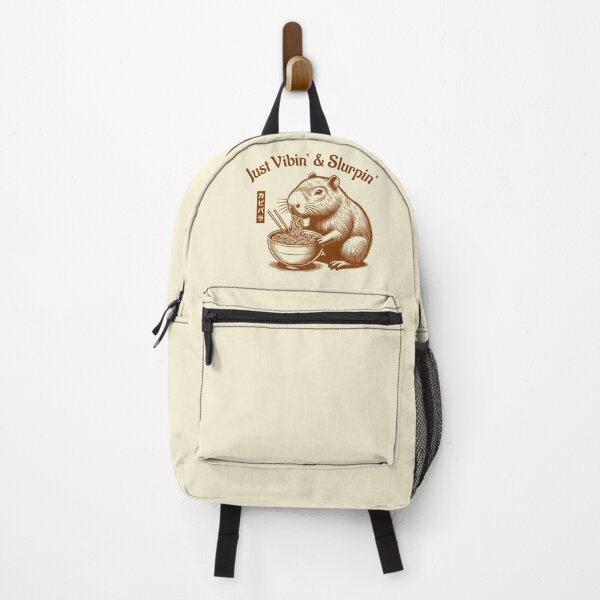 Item preview, Just Vibin & Slurpin Capybara Ramen Noodle Funny Foodie Design designed and sold by Sachie's Studio.