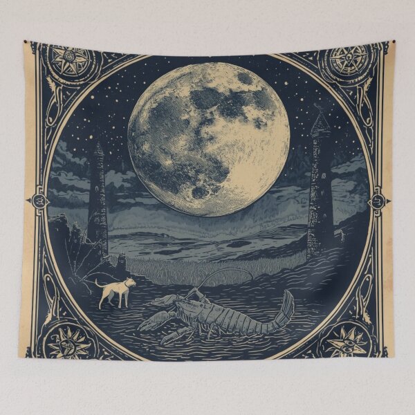 Item preview, The Moon Card - Dark Lunar Mysticism designed and sold by kabucino.