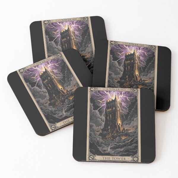Item preview, The Tower Card - Gothic Chaos Tarot designed and sold by kabucino.
