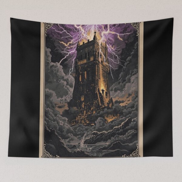 Item preview, The Tower Card - Gothic Chaos Tarot designed and sold by kabucino.