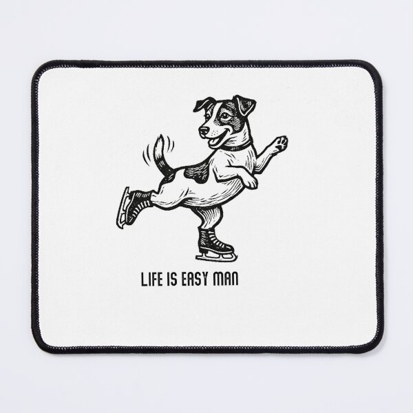 Item preview, Jack Russell Life Is Easy Man Ice Skating Dog - Skate Dogs Club designed and sold by PhokaPhokich.
