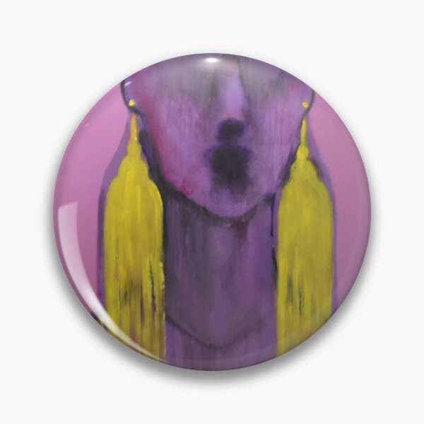 Item preview, Purple Portrait with Golden Earrings – Bijouterie Series designed and sold by Gela Mikava.