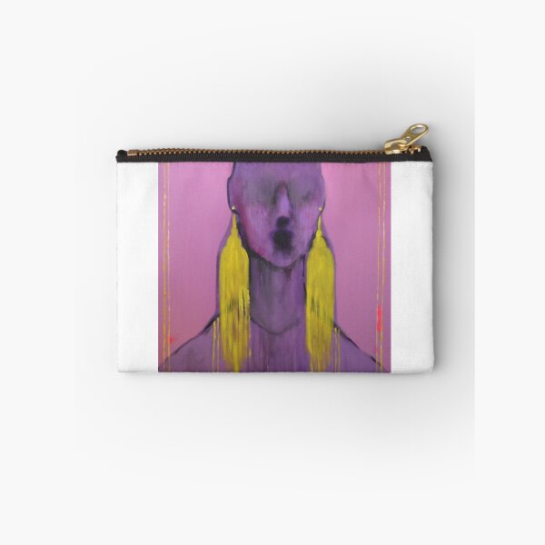 Item preview, Purple Portrait with Golden Earrings – Bijouterie Series designed and sold by Gela Mikava.