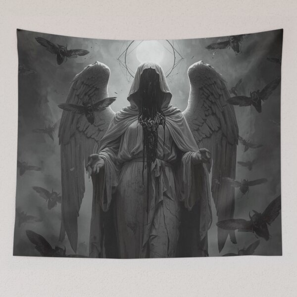Item preview, The Bleeding Oracle | Dark Gothic Weeping Angel & Occult Sacred Geometry designed and sold by kabucino.