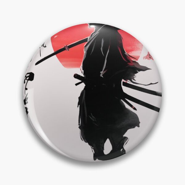 Item preview, Samurai Blood Moon Japanese Ink Art designed and sold by universe-hold ⭐⭐⭐⭐⭐.