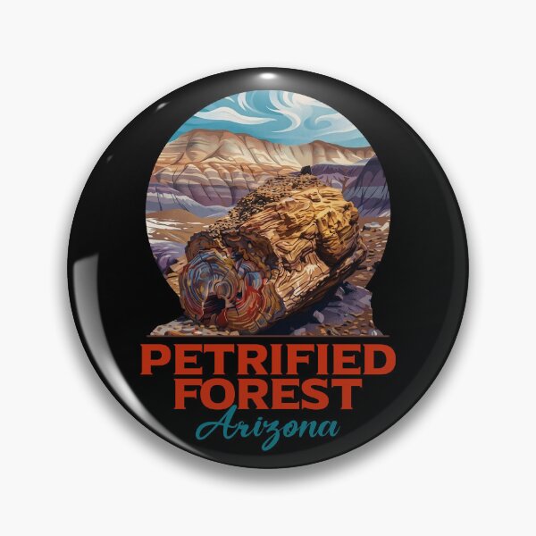 Item preview, Petrified Forest Arizona Painted Desert Retro Badge Art designed and sold by LinaValearte.