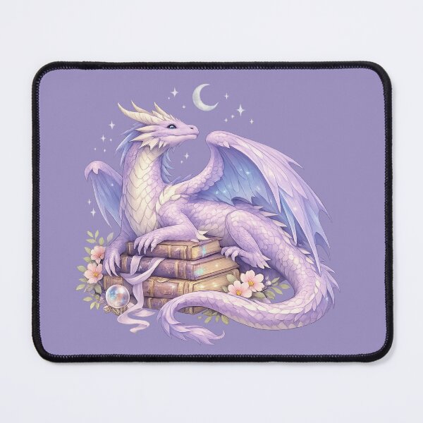 Item preview, Pastel Book Dragon Fantasy Reader Gift Opal Lavender Romantasy Aesthetic designed and sold by Ora-kuro.