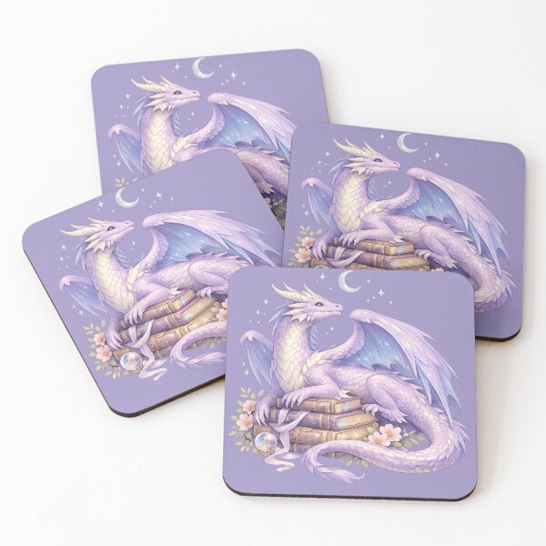 Item preview, Pastel Book Dragon Fantasy Reader Gift Opal Lavender Romantasy Aesthetic designed and sold by Ora-kuro.