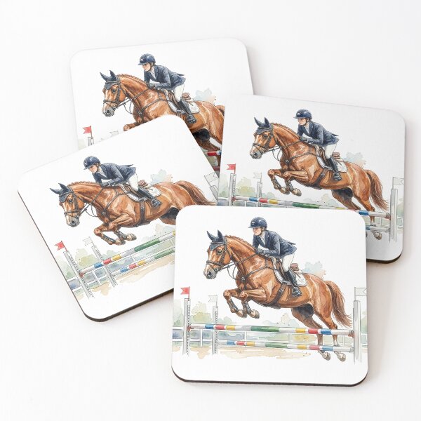 Item preview, Show Jumping Horse Rider Equestrian Art designed and sold by Rutvain.