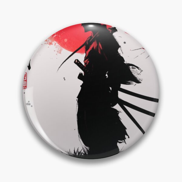 Item preview, Samurai Blood Moon Japanese Ink Art designed and sold by universe-hold ⭐⭐⭐⭐⭐.