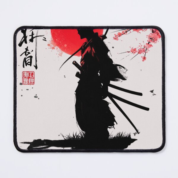 Item preview, Samurai Blood Moon Japanese Ink Art designed and sold by universe-hold ⭐⭐⭐⭐⭐.