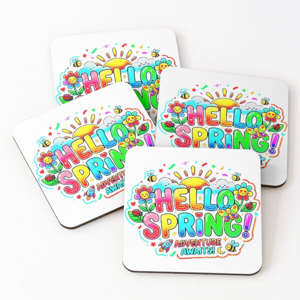 Item preview, Hello Spring Adventure Awaits - Kawaii Colorful Nature Doodle designed and sold by RS-Globalist-.