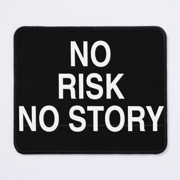 Item preview, No Risk No Story Motivation Quote Minimal T-Shirt designed and sold by MoneyMinds Prints.