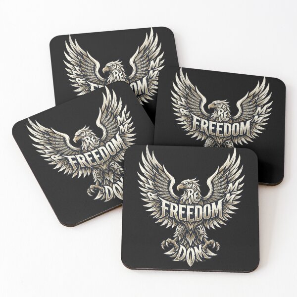 Item preview, Freedom Eagle Typography T-Shirt American Patriotic Design designed and sold by MoodFit2026.