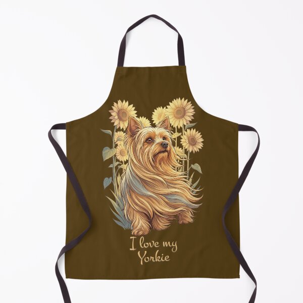 Item preview, Vintage Yorkie Sunflower Garden I Love My Yorkie designed and sold by MythicCotton.