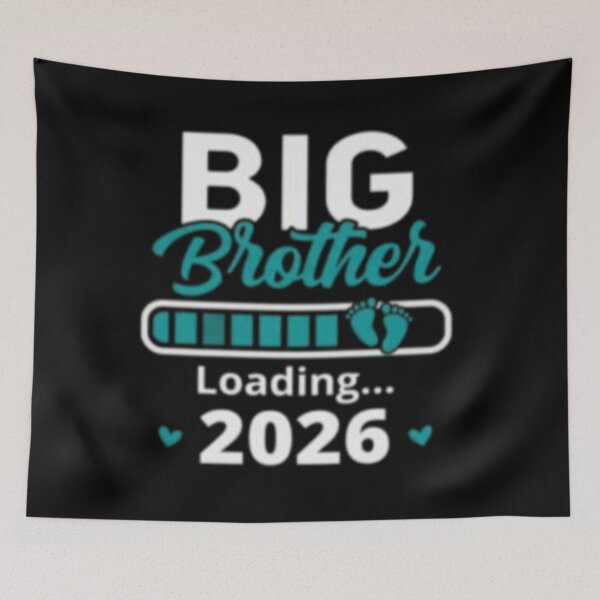 Item preview, Big Brother Loading 2026 – Funny Pregnancy Announcement Design designed and sold by szydelkowanika.
