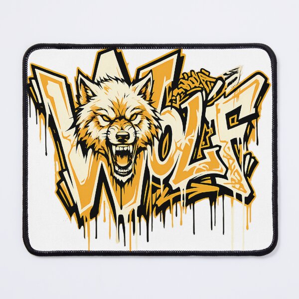 Item preview, Wildstyle Graffiti Wolf Face Streetwear Street Art T-Shirt designed and sold by etuvibes.