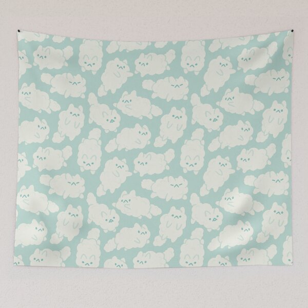 Item preview, Cloud Cats - b9dbd2 designed and sold by knitetgantt.