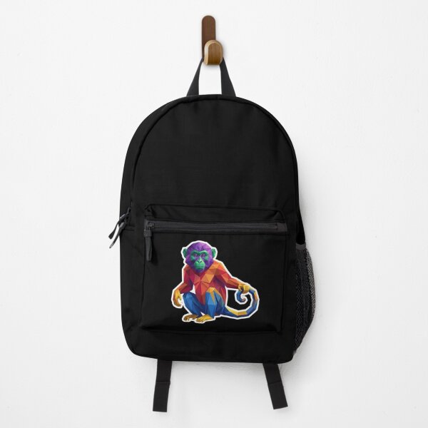 Item preview, Multicolor Geometric Monkey Sticker – Eye-Catching Polygonal Art Gift for Animal Fans designed and sold by bsbd-action.