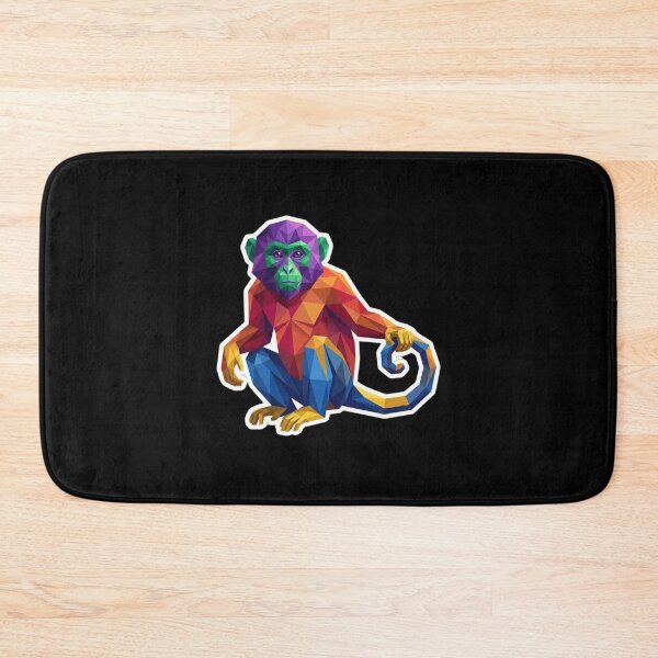 Item preview, Multicolor Geometric Monkey Sticker – Eye-Catching Polygonal Art Gift for Animal Fans designed and sold by bsbd-action.