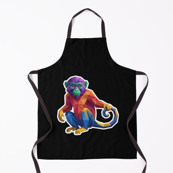 Item preview, Multicolor Geometric Monkey Sticker – Eye-Catching Polygonal Art Gift for Animal Fans designed and sold by bsbd-action.