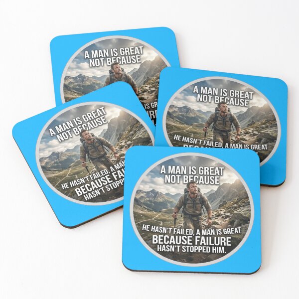 Item preview, Greatness Is Not Failing Motivation Hiker Sticker designed and sold by Scro-Ciob-Shop.