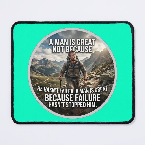 Item preview, Greatness Is Not Failing Motivation Hiker Sticker designed and sold by Scro-Ciob-Shop.
