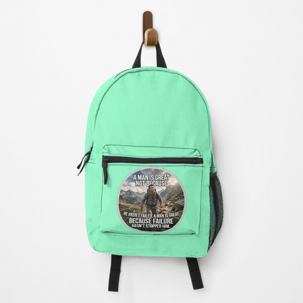 Item preview, Greatness Is Not Failing Motivation Hiker Sticker designed and sold by Scro-Ciob-Shop.