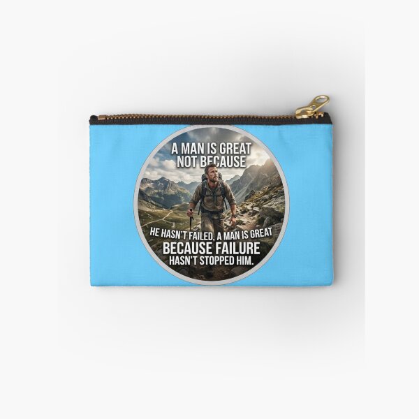Item preview, Greatness Is Not Failing Motivation Hiker Sticker designed and sold by Scro-Ciob-Shop.
