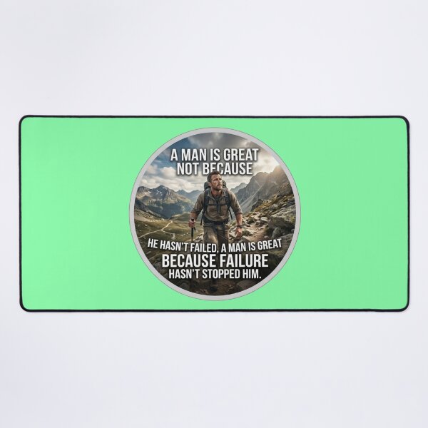 Item preview, Greatness Is Not Failing Motivation Hiker Sticker designed and sold by Scro-Ciob-Shop.