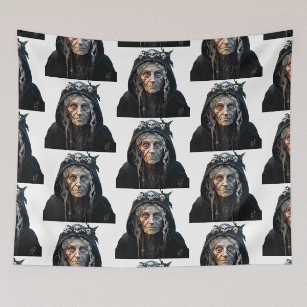 Item preview, The face of Baba Jaga - The Witch in the Woods designed and sold by Mj’z Art.
