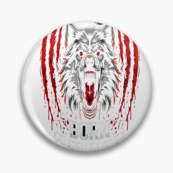 Item preview, Born Savage Wolf – Fierce Alpha Wolf Streetwear T-Shirt Design designed and sold by Coffee-desings.