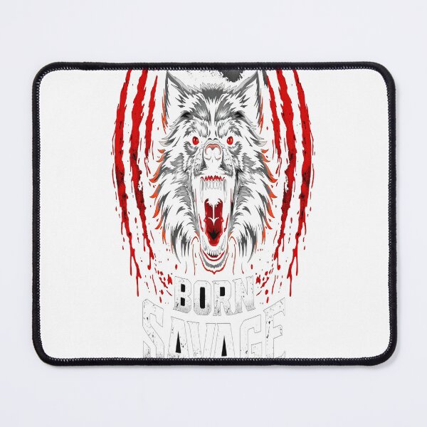 Item preview, Born Savage Wolf – Fierce Alpha Wolf Streetwear T-Shirt Design designed and sold by Coffee-desings.
