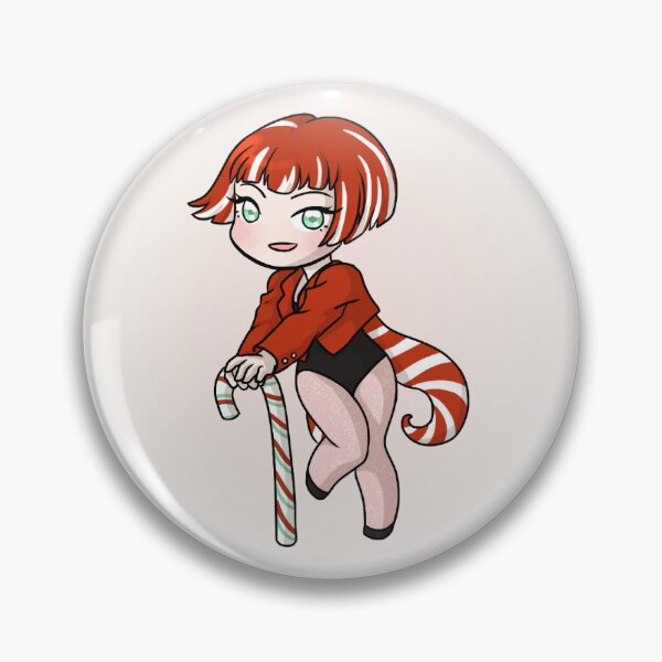 Item preview, Candy Cane Girl Pin designed and sold by Ringo-Ichigo.