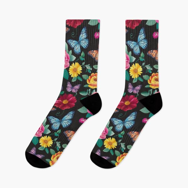Item preview, Dark Moody Butterflies and Flowers Garden Seamless Pattern designed and sold by TS68.