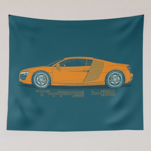 Item preview, Audi R8 rough sketch Illustration designed and sold by blackdogshop.