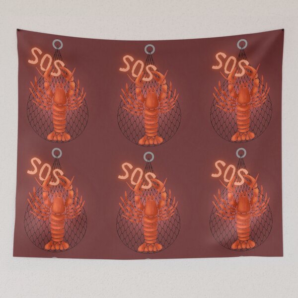 Item preview, Lobster in Design - Trapped Money Concept Illustration Ocean Crab Art. designed and sold by LunaPrintCo.