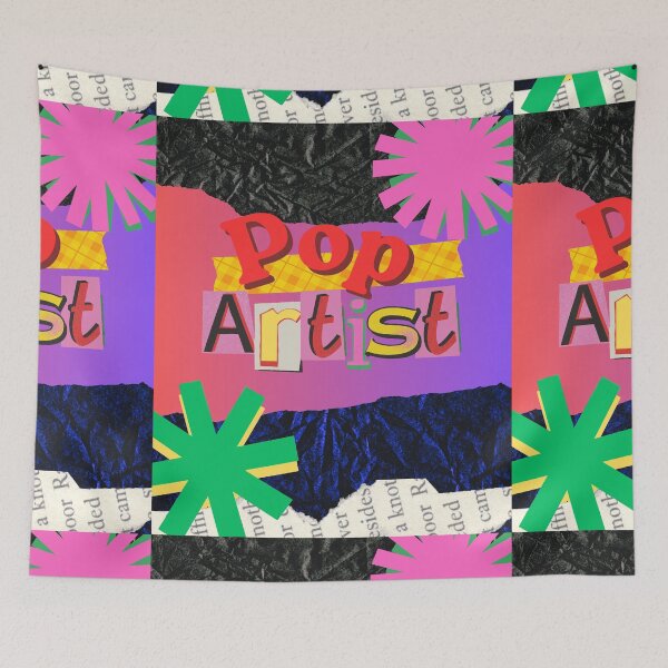 Item preview, ​Pop Artist Retro Collage Design - Magazine Cutout Aesthetic Colorful Street Art designed and sold by crystalar95.