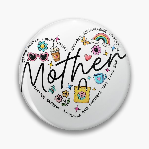 Item preview, Cool Mother Heart Word Cloud Cute Doodle Collage designed and sold by Small Mandarin.