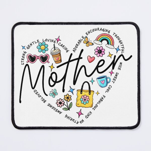 Item preview, Cool Mother Heart Word Cloud Cute Doodle Collage designed and sold by Small Mandarin.